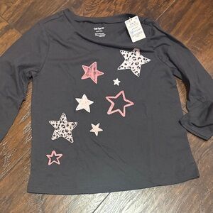 Carter's Charcoal Starry Long Sleeve Tee